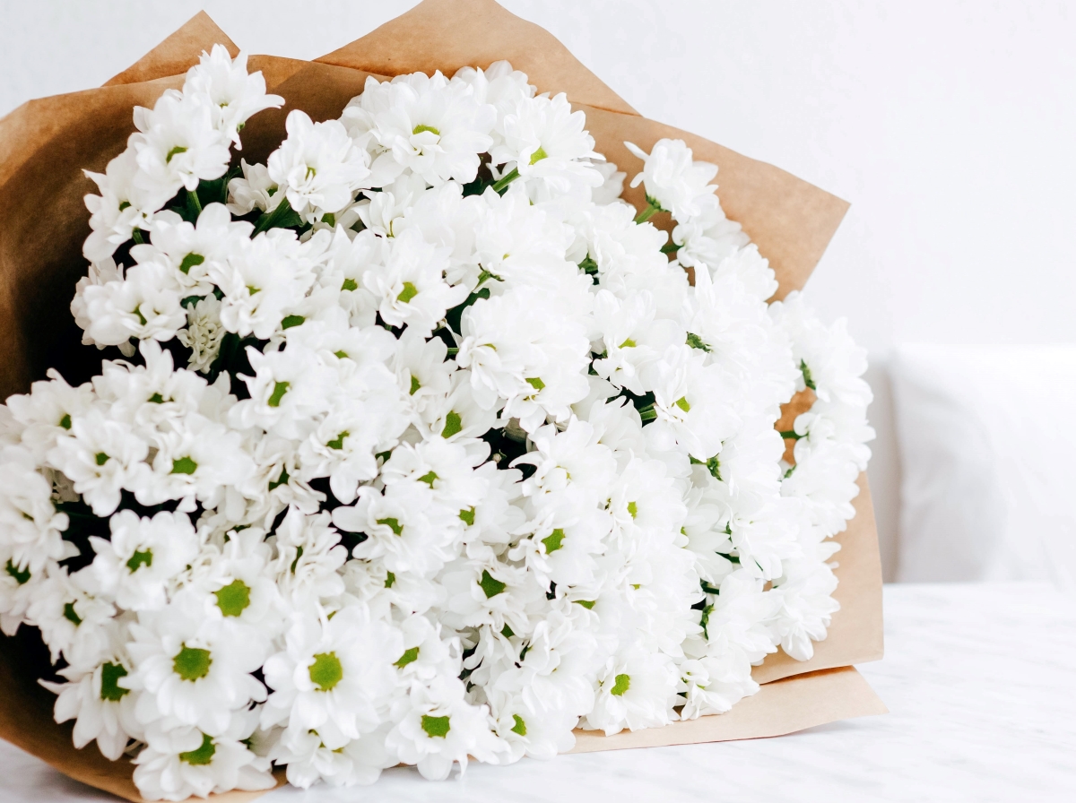 白色の花束